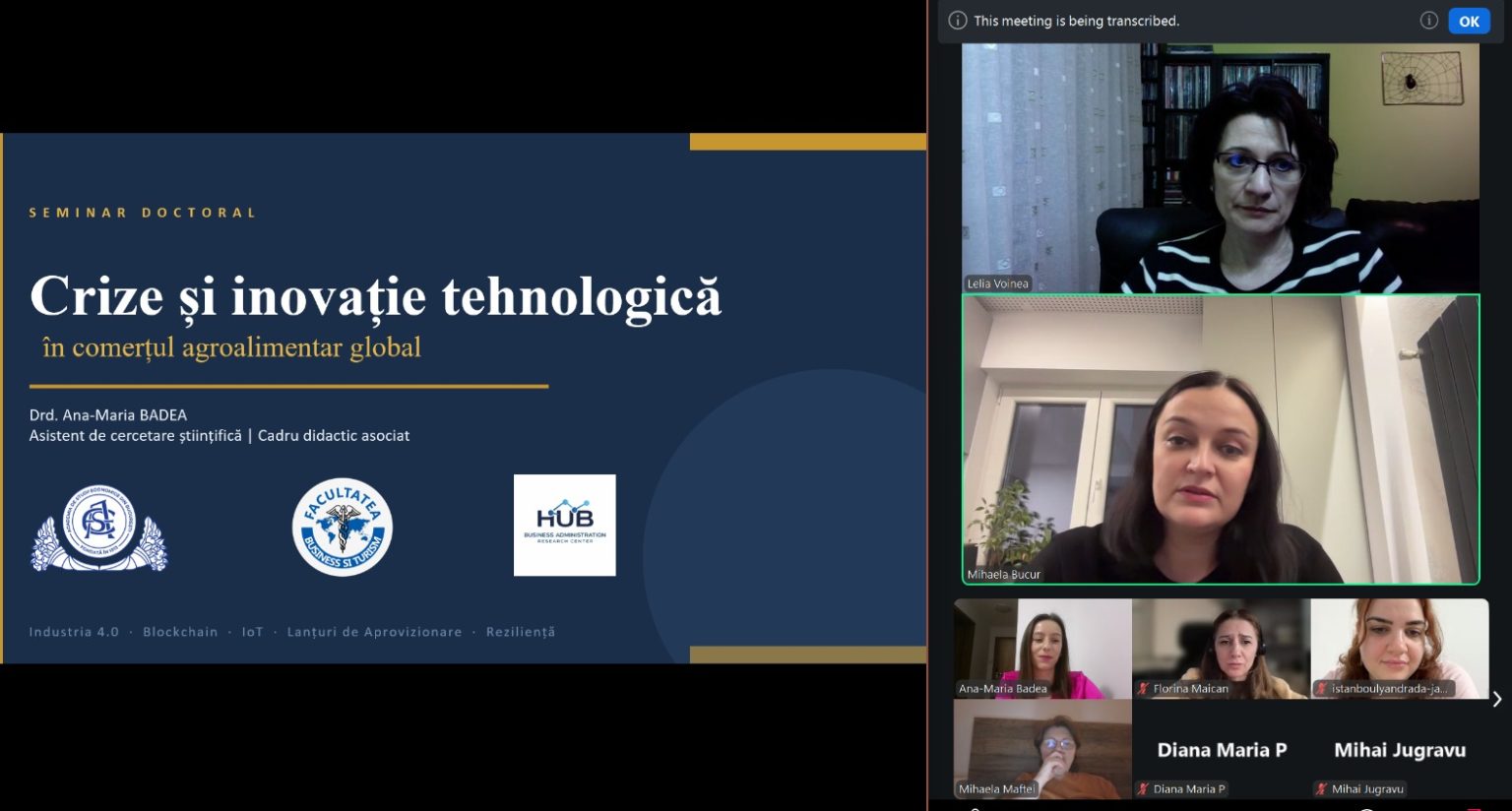 Seminar doctoral – Crize și inovație tehnologică